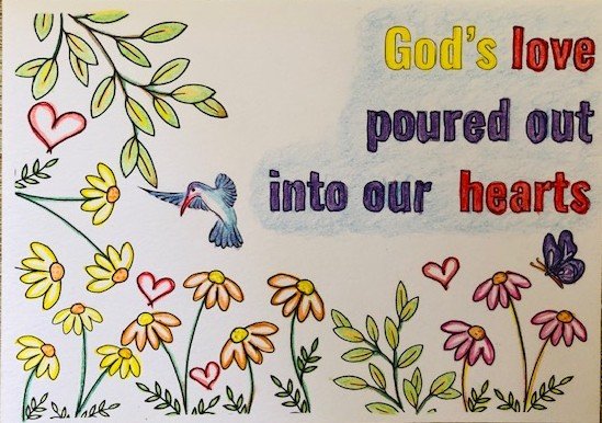 Love Poured Out Card PNG copyright